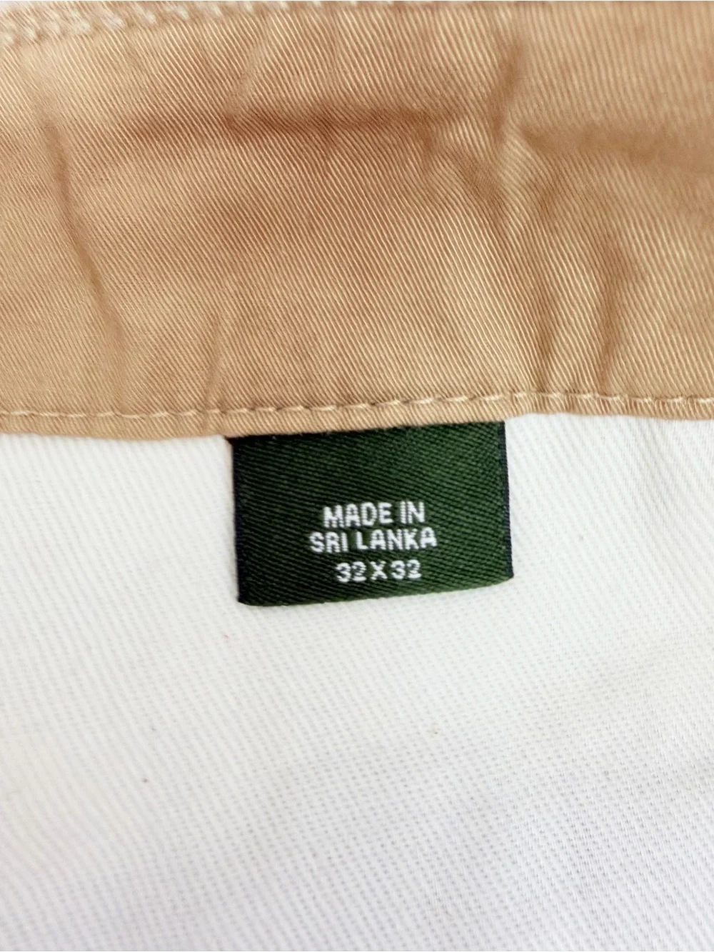 Eddie Bauer Men’s size 32 x 31.5 Khaki Flat Front Chino Pants